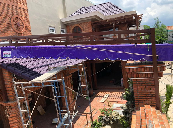 Báo giá lắp đặt bạt mái hiên mái xếp tại nghệ an do Hồ Gia Phát cung cấp lắp đặt